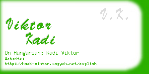 viktor kadi business card